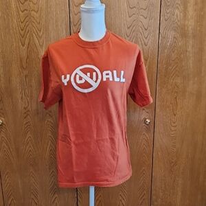 Orange Graphic T-Shirt (Y'all), Burnt Orange Color, Not UT Product